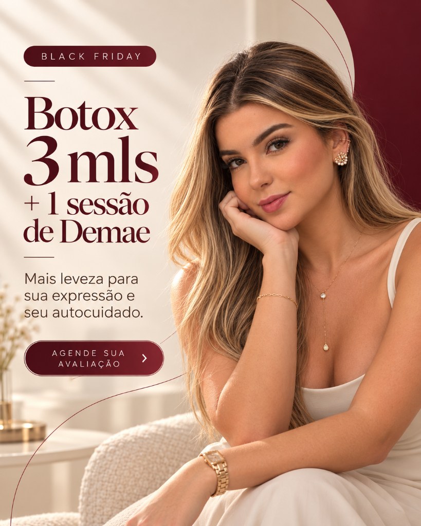 Black Friday B.Clinic — Botox 3 ml + 1 sessão de Demae